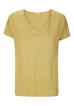 M.S.M. V-neck linen T-shirt - Green