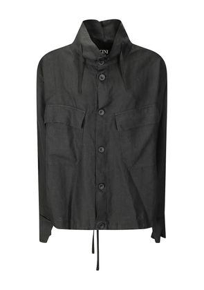 Cini linen jacket - Black