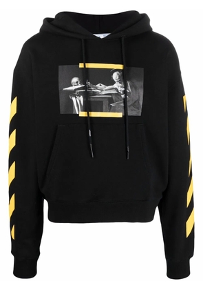 Off-White Carav Diag-stripe hoodie - Black