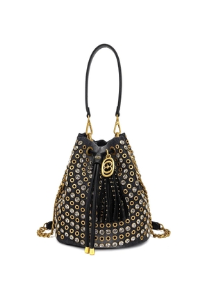 La Carrie small studded drawstring bucket bag - Black