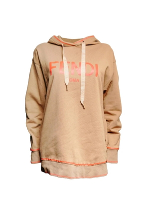 Fendi Pre-Owned 2015-2025s logo-print hoodie - Brown