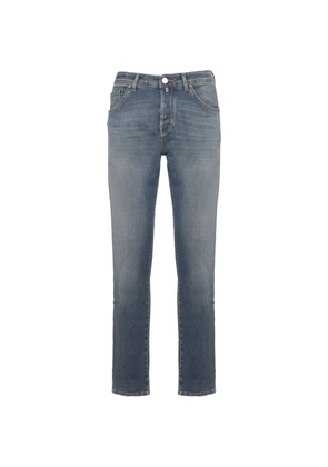 Jacob Cohën logo-patch straight jeans - Blue