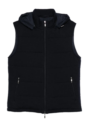 Doriani Cashmere zip-fastening vest - Blue