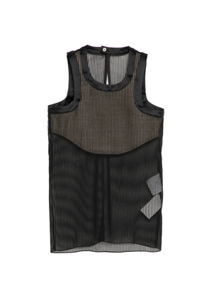 sacai striped vest top - Black