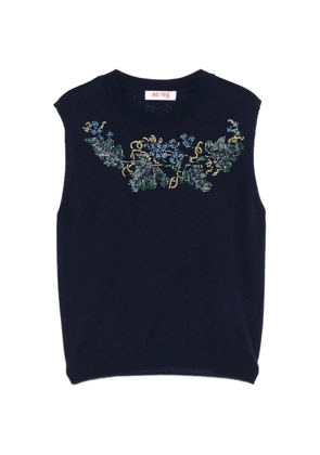 AO YES beaded knitted vest - Blue