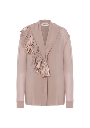 Alberta Ferretti ruffle-detail shirt - Grey