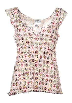 CHANEL Pre-Owned 2006 Valentine heart-print top - Pink