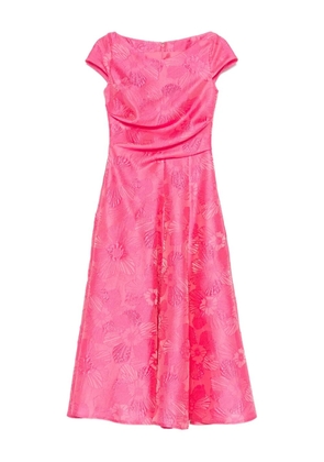 Talbot Runhof floral-embroidered dress - Pink