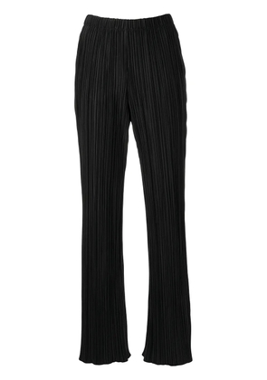 ANINE BING Billie plissé trousers - Black