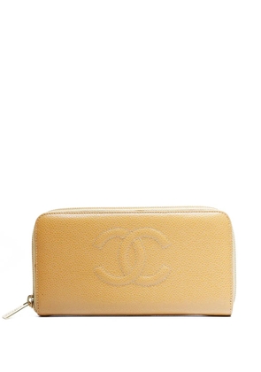 CHANEL Pre-Owned 2004-2005 CC Mark Round zip wallet - Neutrals