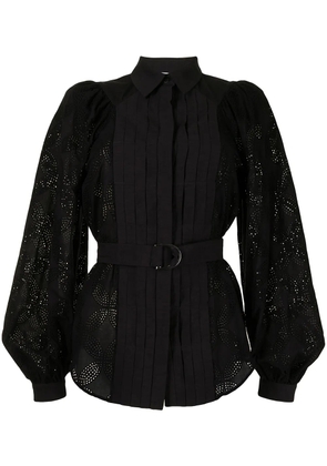 Acler Klara cut-out belted blouse - Black