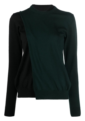 colville long-sleeve wool knitted top - Black