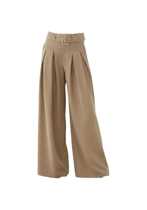Eleh belted pleated trousers - Neutrals