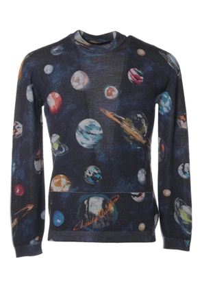 Louis Vuitton Pre-Owned 2016-2020s galaxy-print sweater - Blue