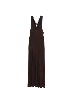 Nanushka Ignia lace-detail maxi dress - Brown