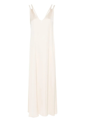 Peserico bead-embellished midi dress - Neutrals