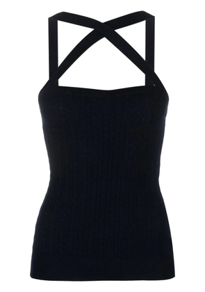 Patou cable-knit halterneck top - Blue