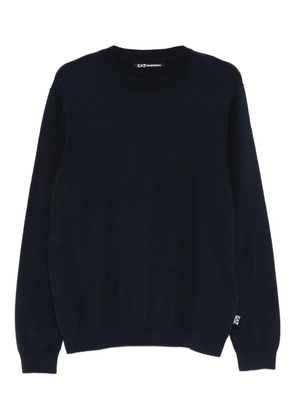 Ea7 Emporio Armani logo-patch sweater - Blue