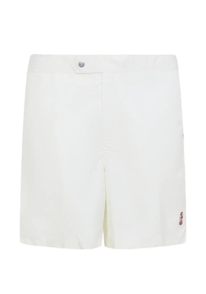 Brunello Cucinelli logo-embroidery swim shorts - White