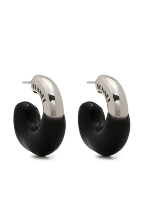 Sunnei Rubberized Small Earrings - Black