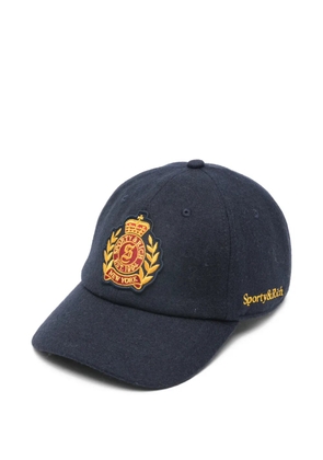 Sporty & Rich NY logo-patch baseball cap - Blue