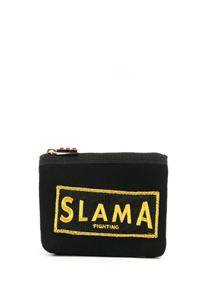 Amir Slama embroidered-logo purse - Black