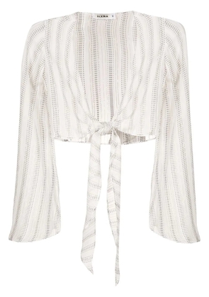 Amir Slama striped silk blouse - White