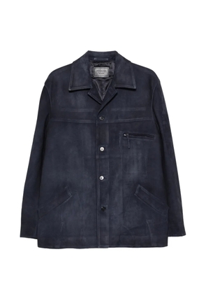 Prada zipped suede jacket - Blue
