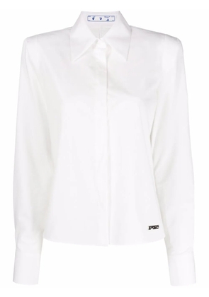 Off-White logo plaque cut-out shirt