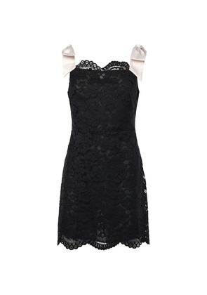For Love And Lemons Lakeside lace bow mini dress - Black
