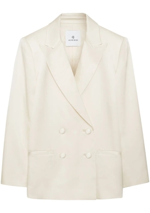 ANINE BING Donne silk blazer - White