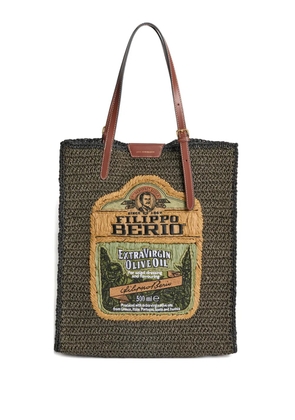 Anya Hindmarch Filippo Berio raffia tote bag - Green