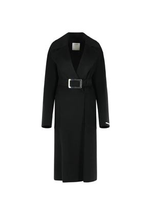 Sportmax buckled wool coat - Black