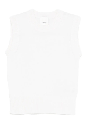 Allude sleeveless knitted top - White