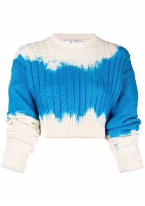 Off-White cropped cable-knit sweater