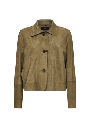 Arma buttoned leather jacket - Green