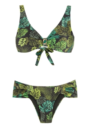 Amir Slama tropical print bikini - Green