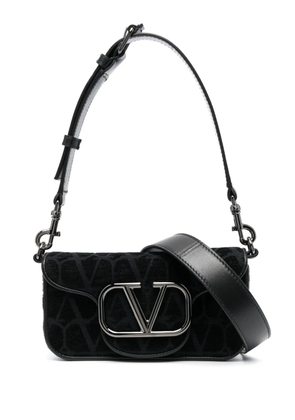 Valentino Garavani VLogo Signature canvas shoulder bag - Black