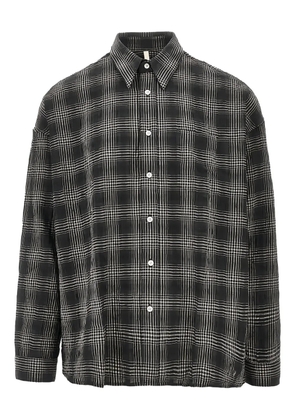 Sunflower checked-pattern shirt - Grey