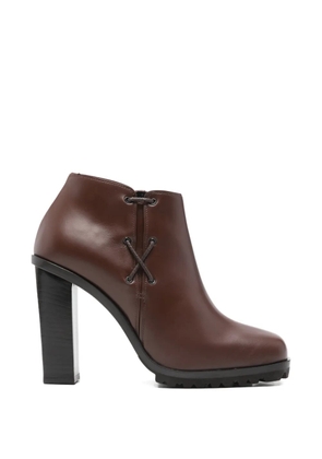 Max Mara Braiday criss-cross heeled boots - Brown