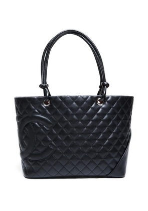 CHANEL Pre-Owned 2004-2005 quilted cambon tote bag - Black