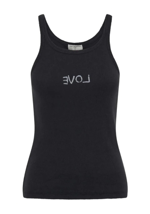 One Teaspoon scoop-neck lettering tank top - Black