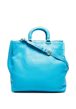 Prada Pre-Owned 2000-2020s Daino 2way debossed tote bag - Blue