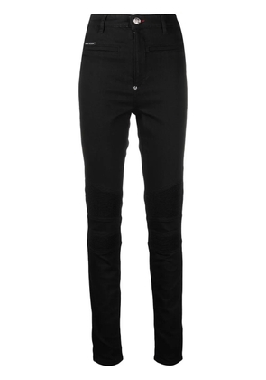 Philipp Plein high-waisted biker jeans - Black