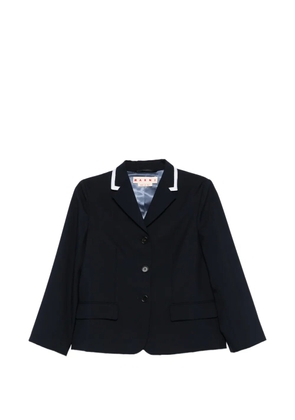 Marni Tropical contrast-trim blazer - Blue