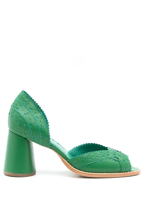 Sarah Chofakian Secret Garden leather pumps - Green