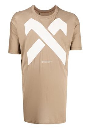Boris Bidjan Saberi logo-print T-shirt - Brown