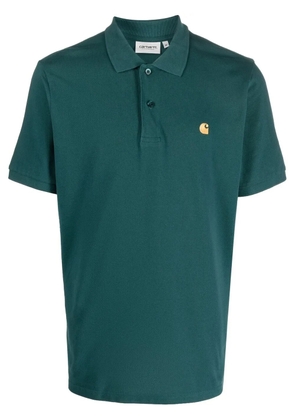 Carhartt WIP embroidered-logo polo shirt - Green