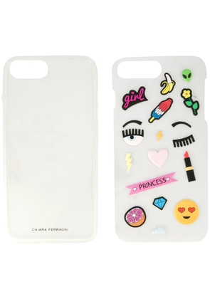 Chiara Ferragni Stickers iPhone 7 Plus case - Neutrals