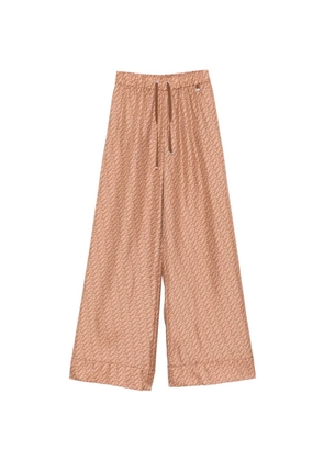 Herno drawstring patterned trousers - Brown